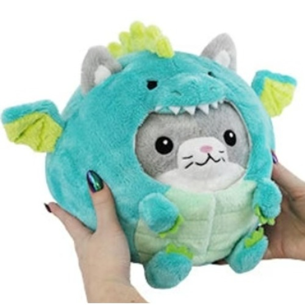 SQUISHABLE NWT Undercover Kitty in Dragon Costume Plush Gray Teal Stuffed Animal